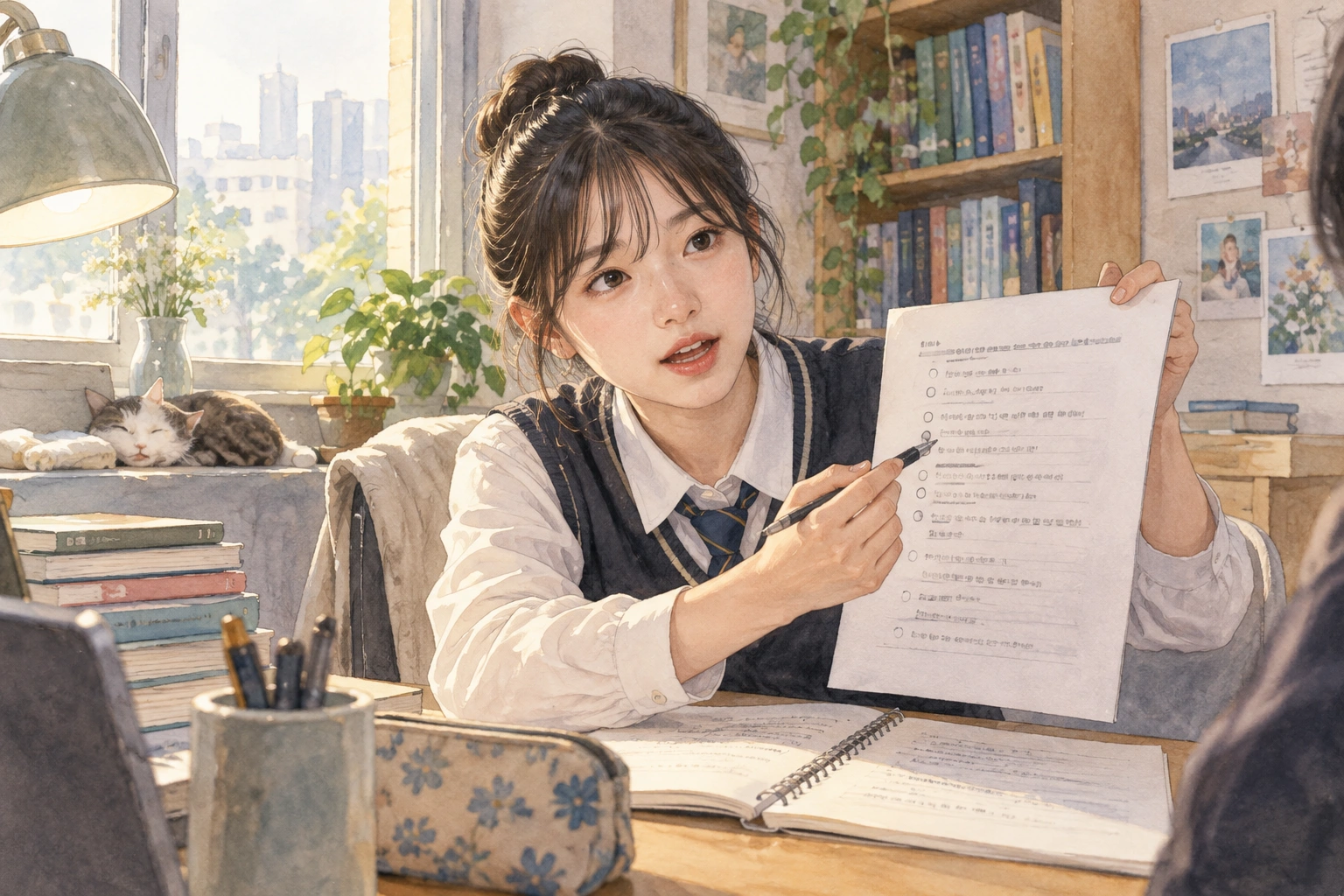 강한 오답의 근거를 설명하는 학생