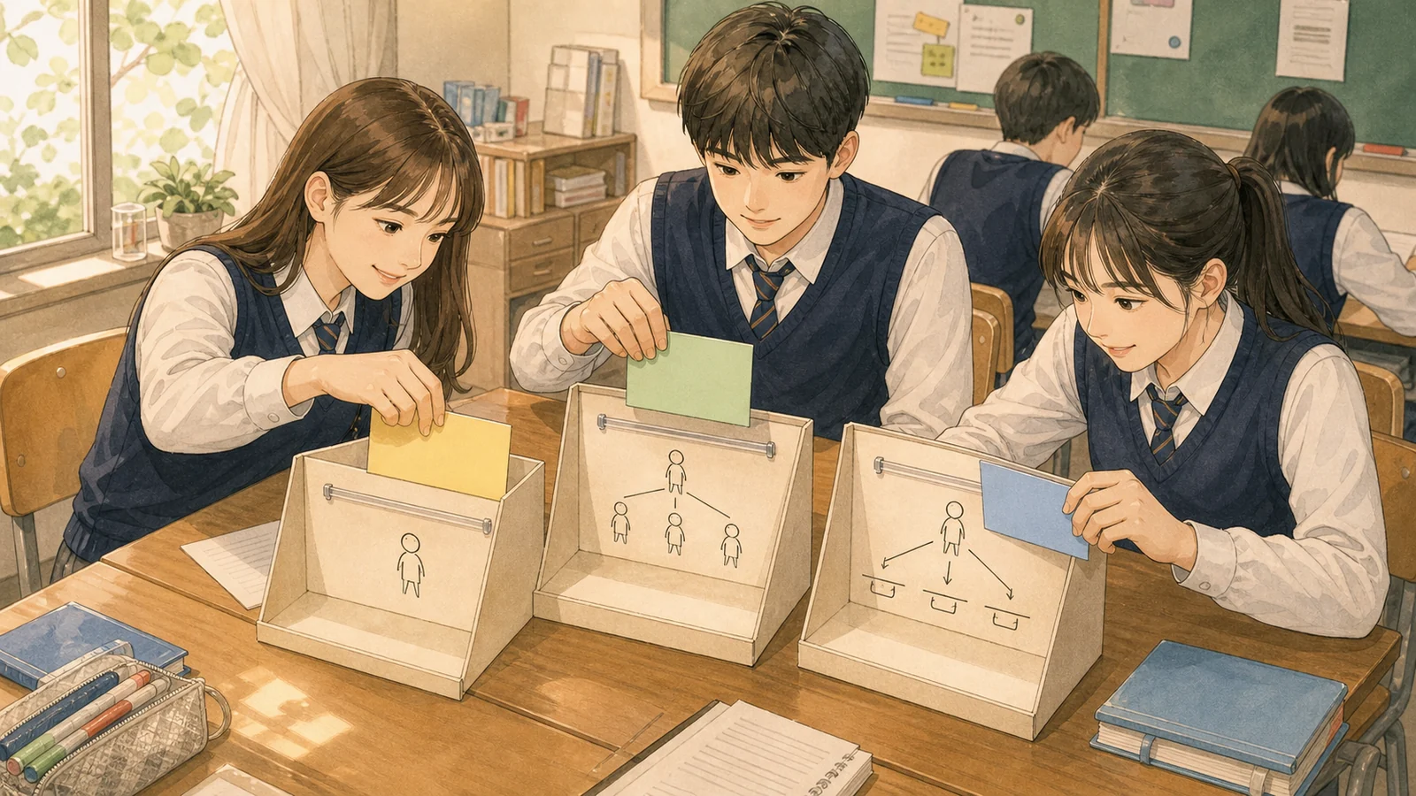 세 정거장 구조를 보여주는 사진박스