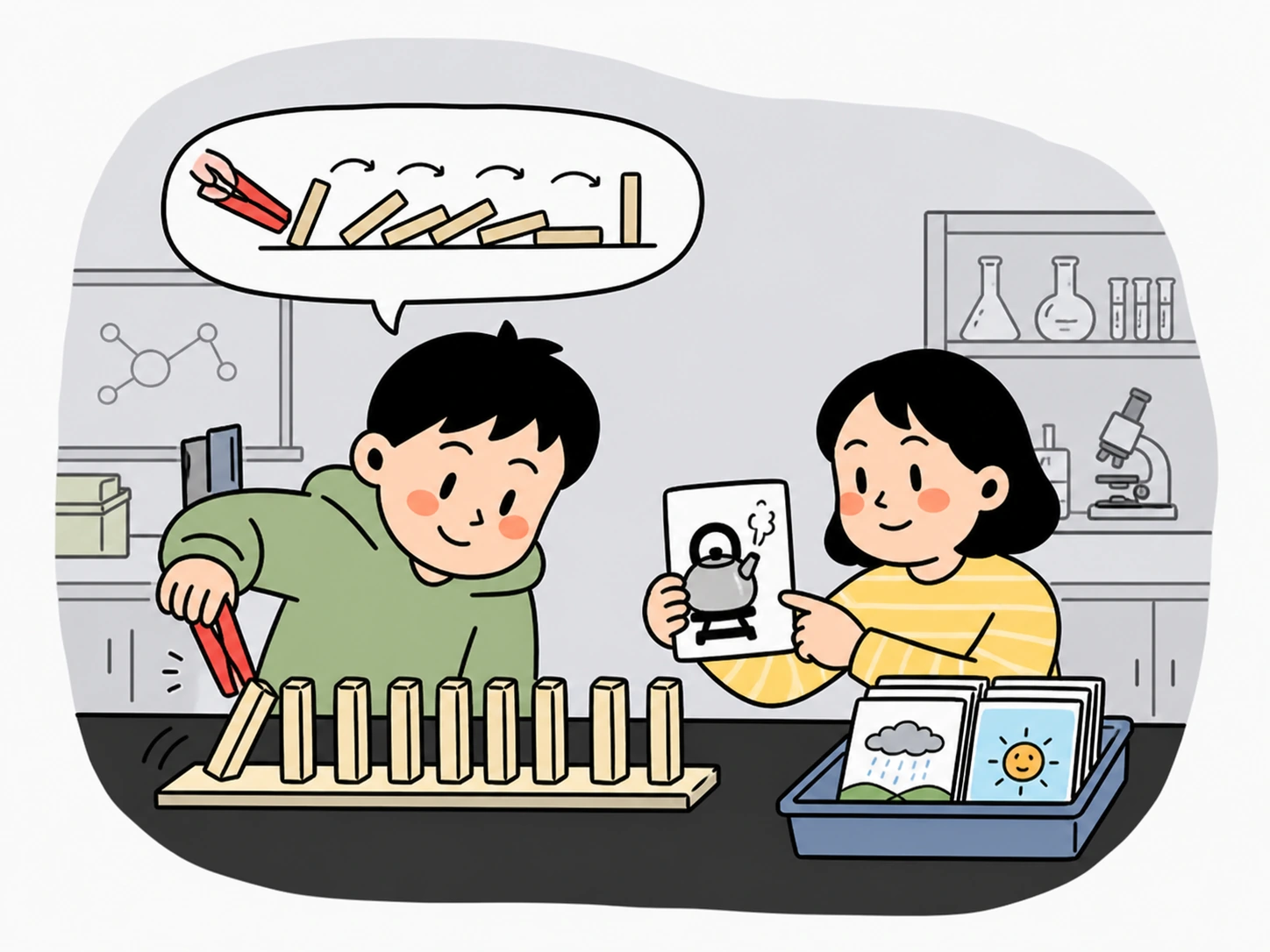 원인 화살표와 사례 상자를 따로 그리면 구분이 쉬워집니다.