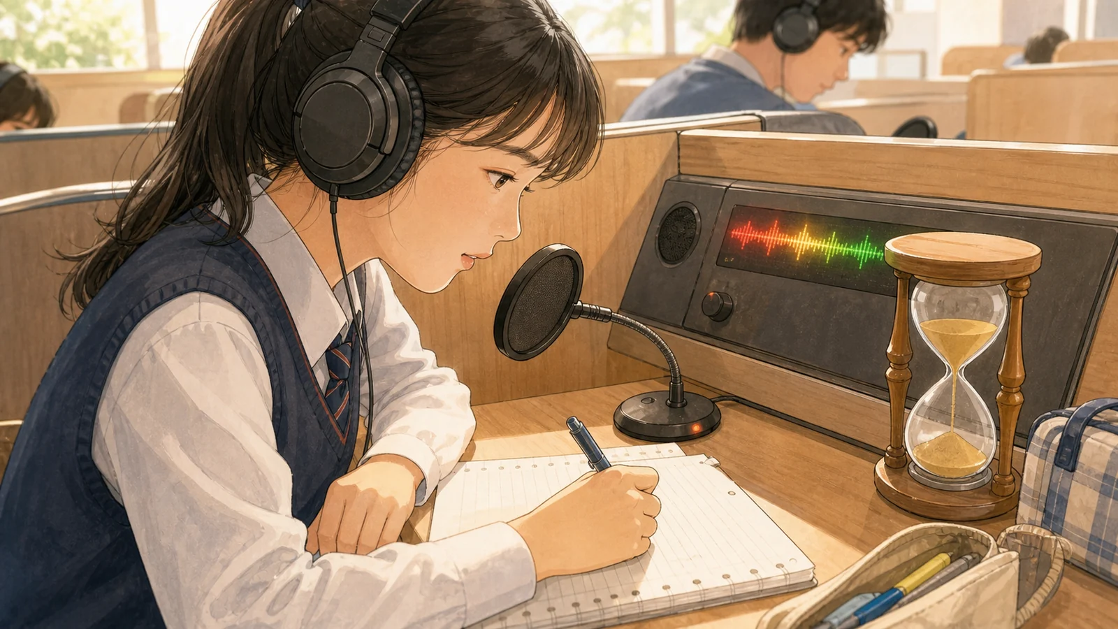 부엌에서 한 재료만 바꿔 같은 요리를 만드는 학생