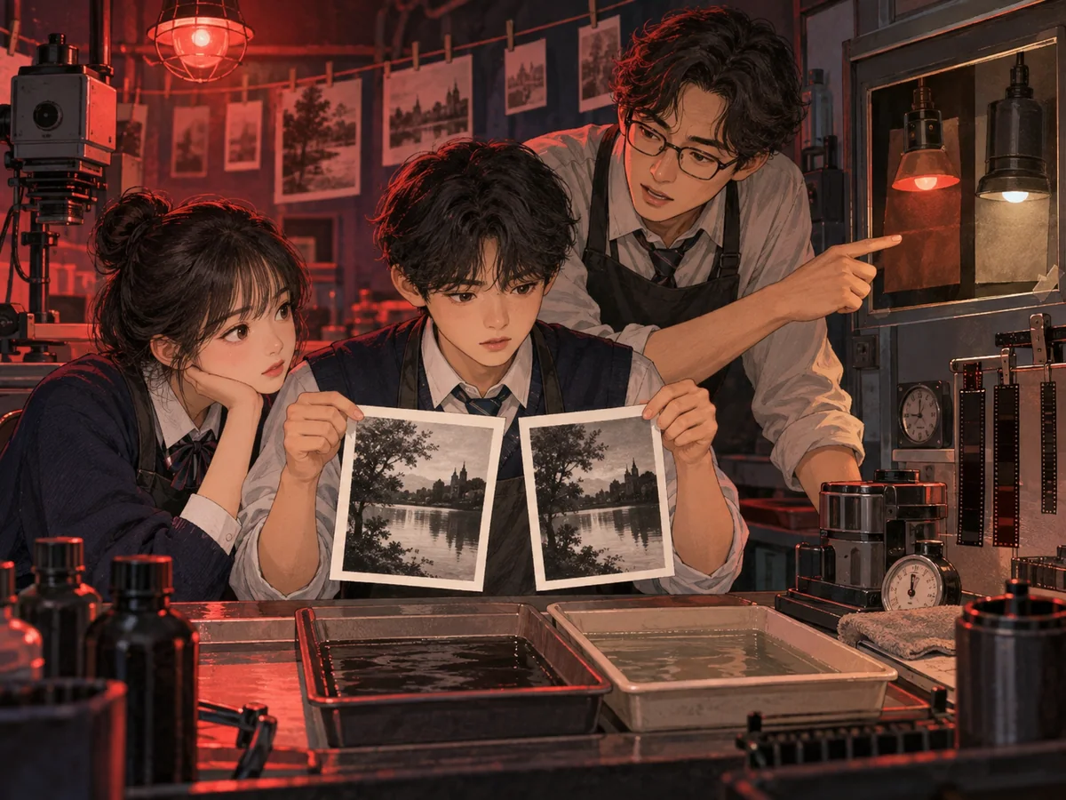 기록 보관소에서 빠진 표본을 찾는 학생