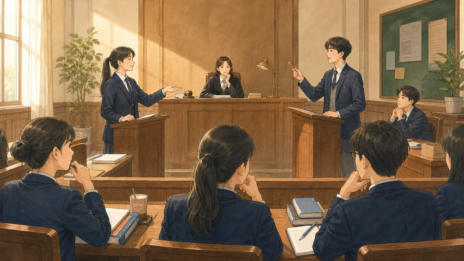 법정에서 약한 긍정과 강한 긍정 증언을 비교하는 학생