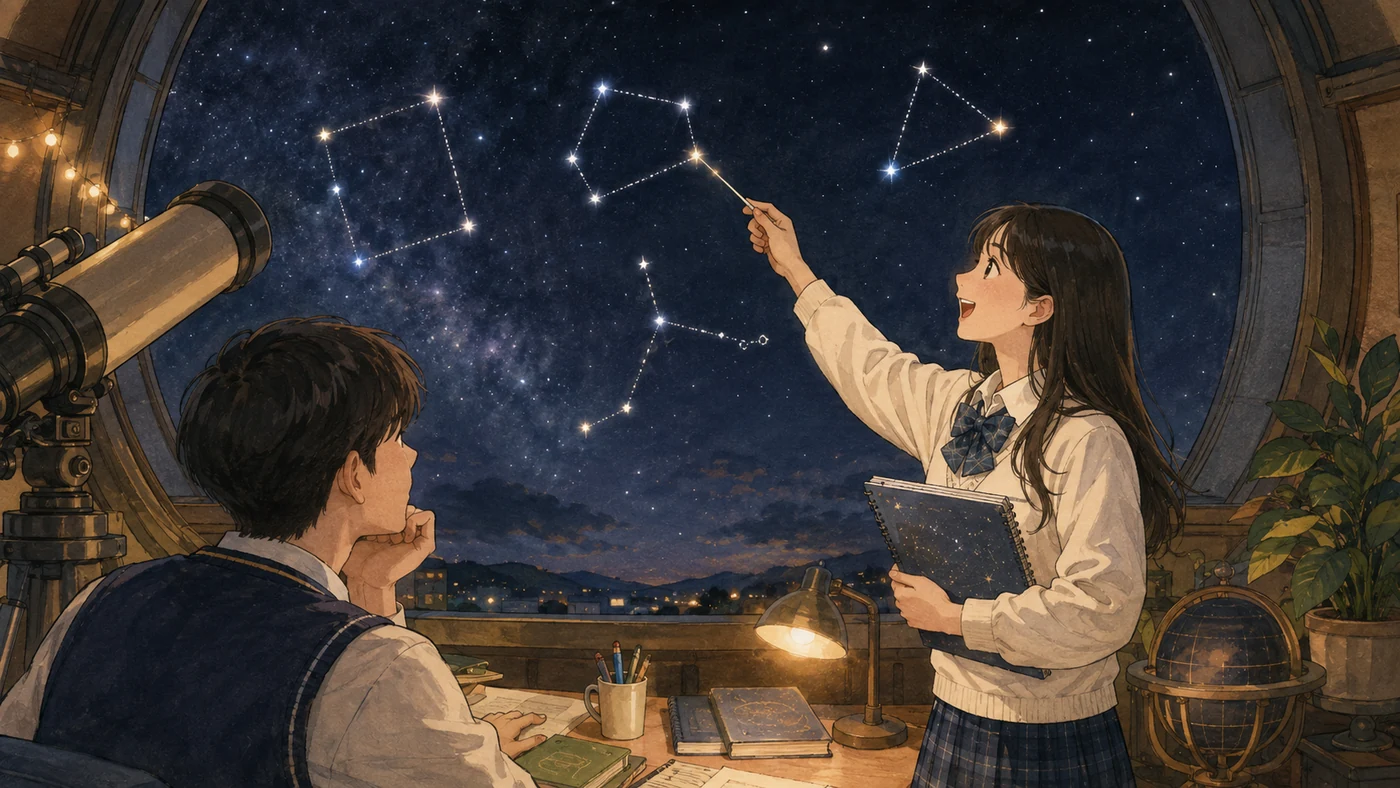 별자리를 나눠 연결하는 천문대