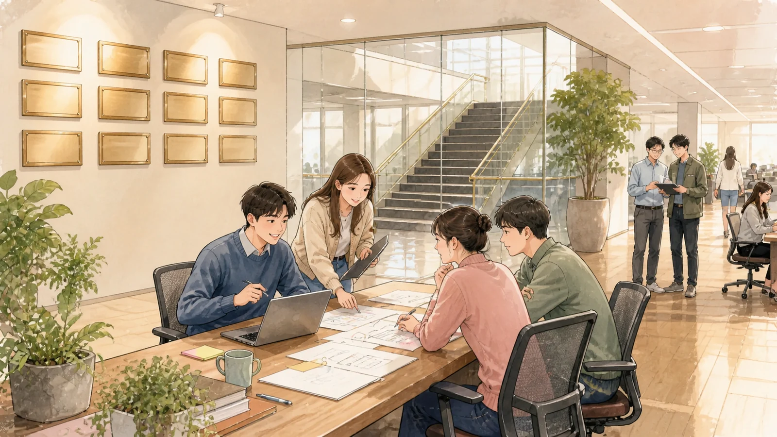 빈 공식 직책 서랍과 활발한 협업 팀의 대비