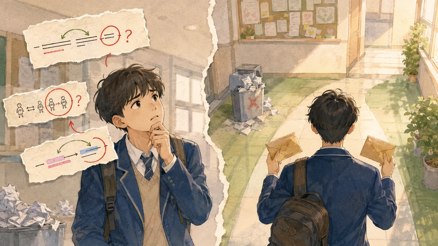 문항 지시와 오류 후보를 비교하는 복도