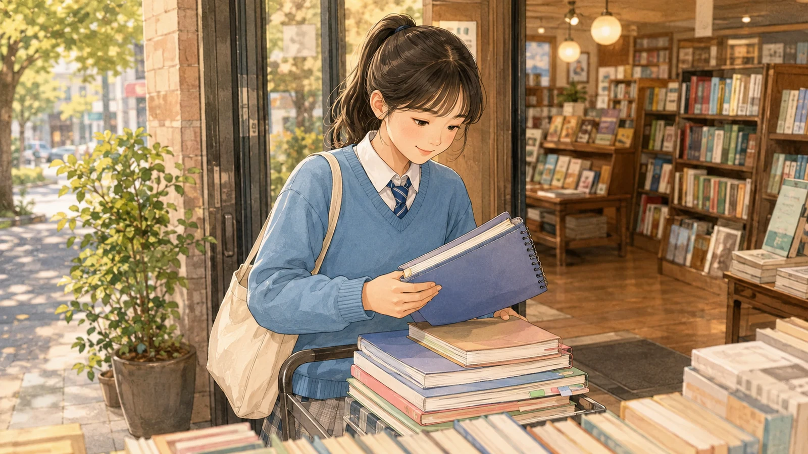 새 책 대신 익숙한 자료를 선택하는 서점