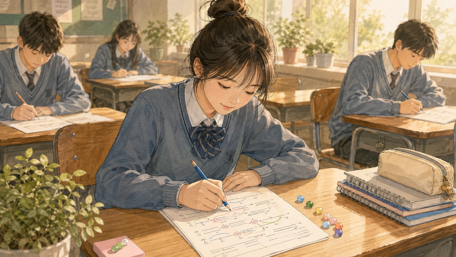 확신도를 표시하며 혼합문제를 푸는 교실