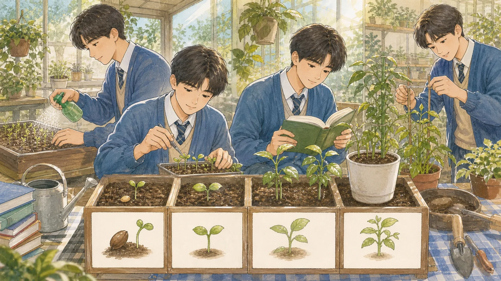 도서관의 네 주차 작업대
