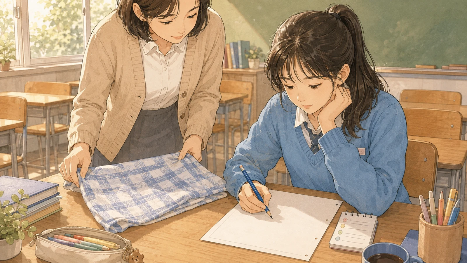해설을 가리고 새 문제를 푸는 교실
