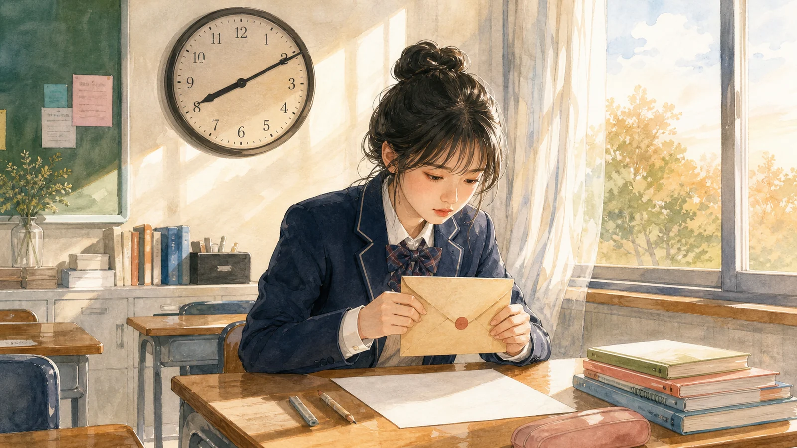 48시간 뒤 봉인한 오답 문제를 다시 여는 학생