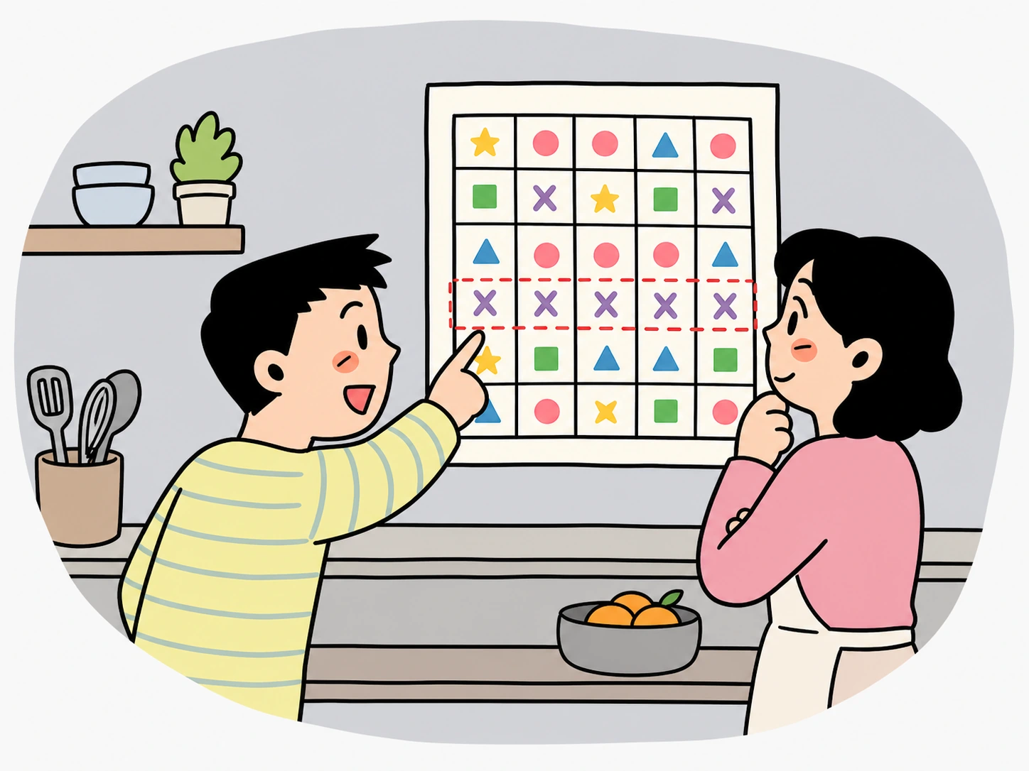 부모와 학생이 원인 빈도를 함께 확인합니다.