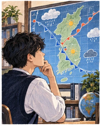 정답과 근거 두 저울을 비교하는 책상