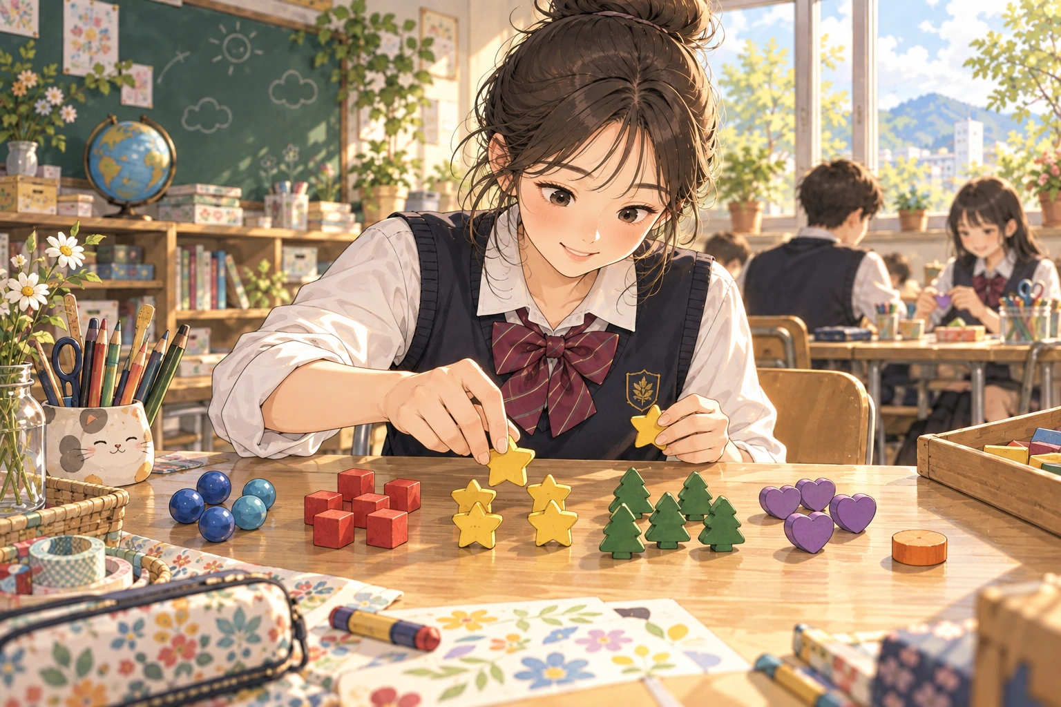 볼 것, 판단 순서, 복습 행동을 연결한 학습 장면