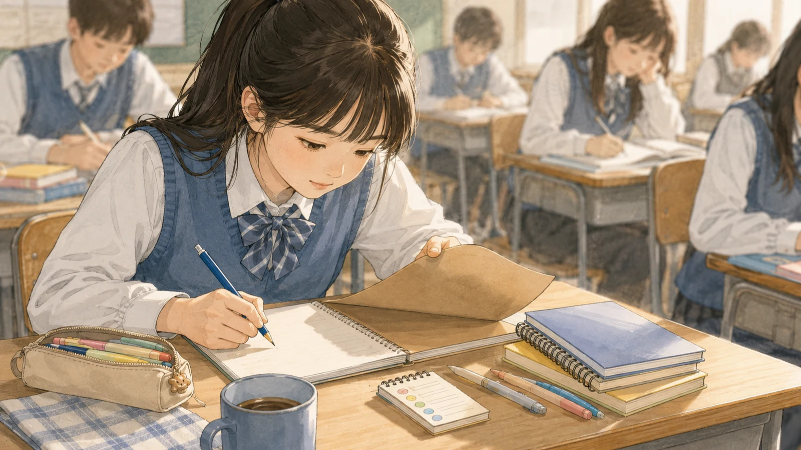 답을 보기 전 첫 판단을 적는 교실
